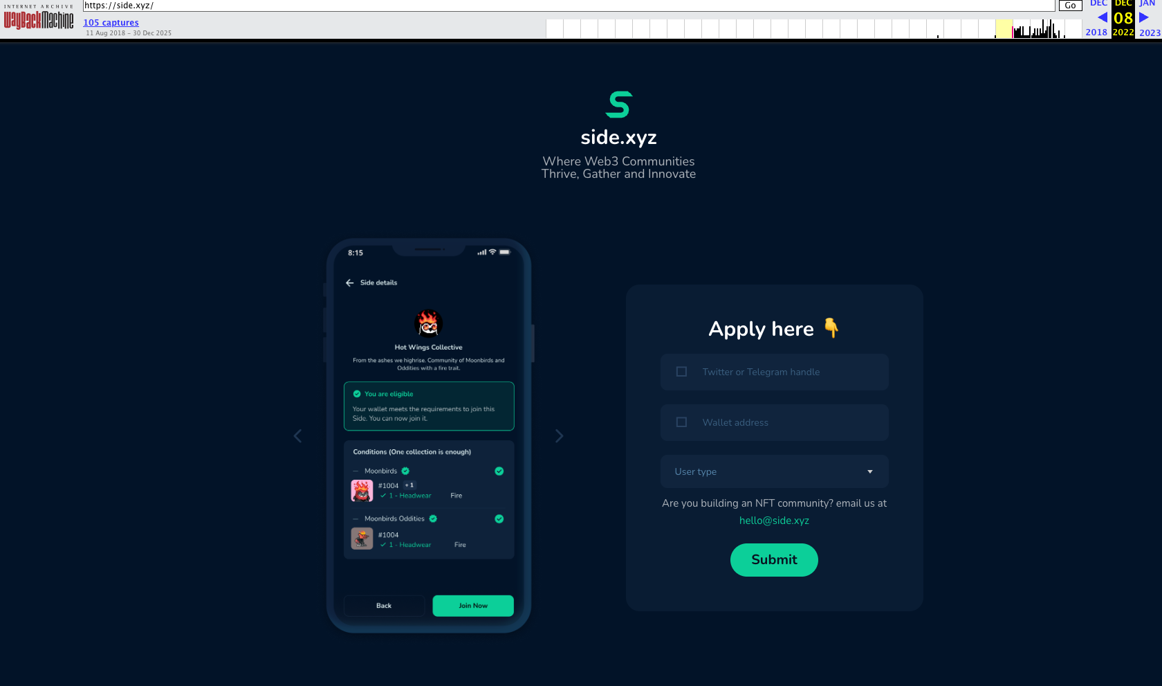 Side.xyz website preview